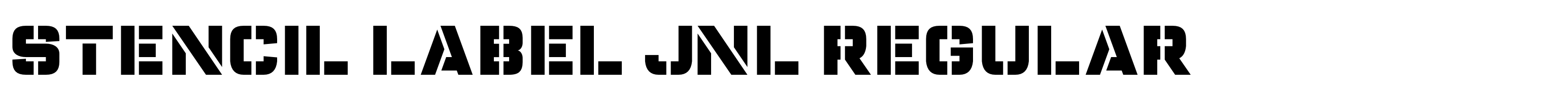 Stencil Label JNL Regular